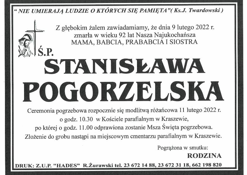 STANISŁAWA POGORZELSKA