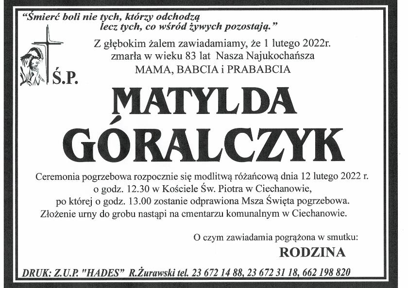MATYLDA GÓRALCZYK