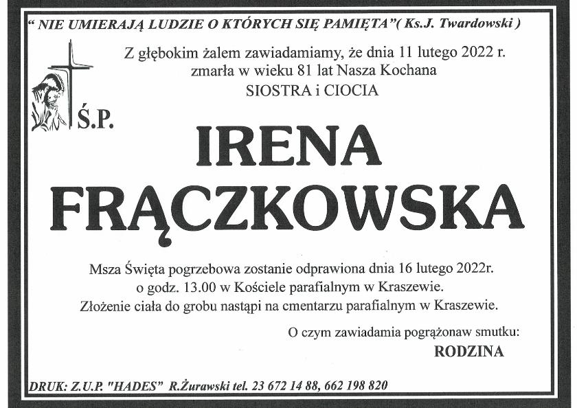 IRENA FRĄCZKOWSKA