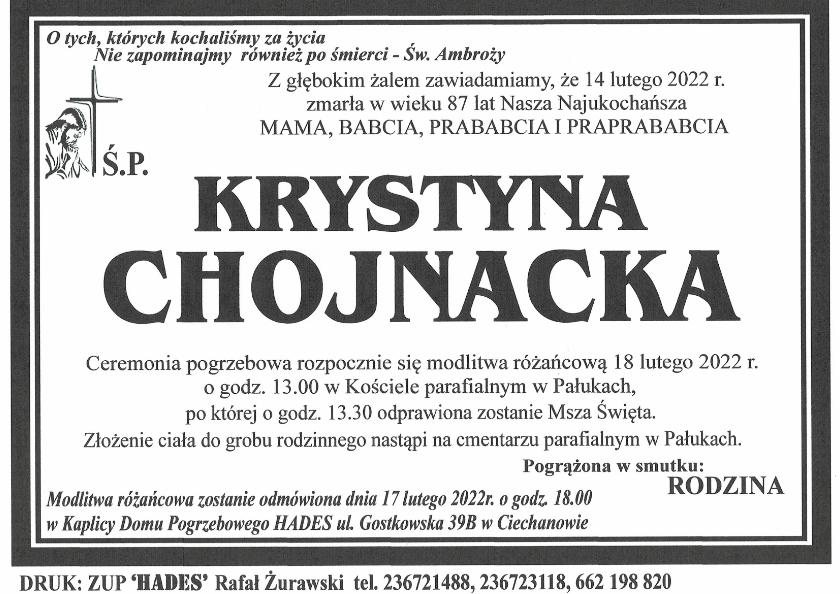 KRYSTYNA CHOJNACKA