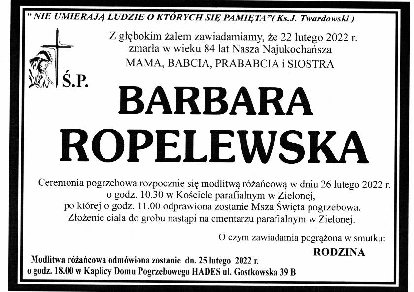BARBARA ROPELEWSKA