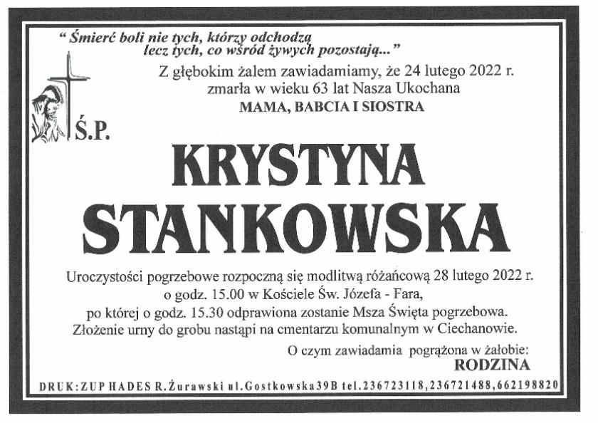 KRYSTYNA STANKOWSKA