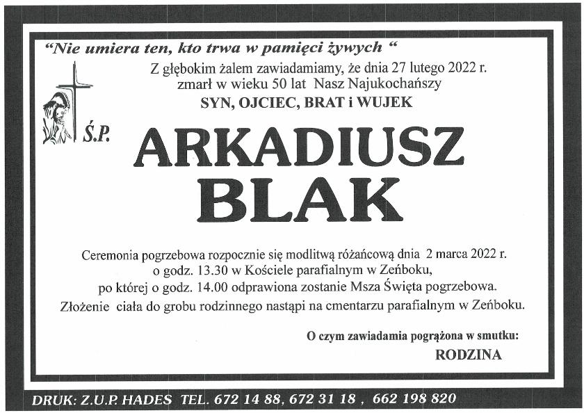 BLAK ARKADIUSZ