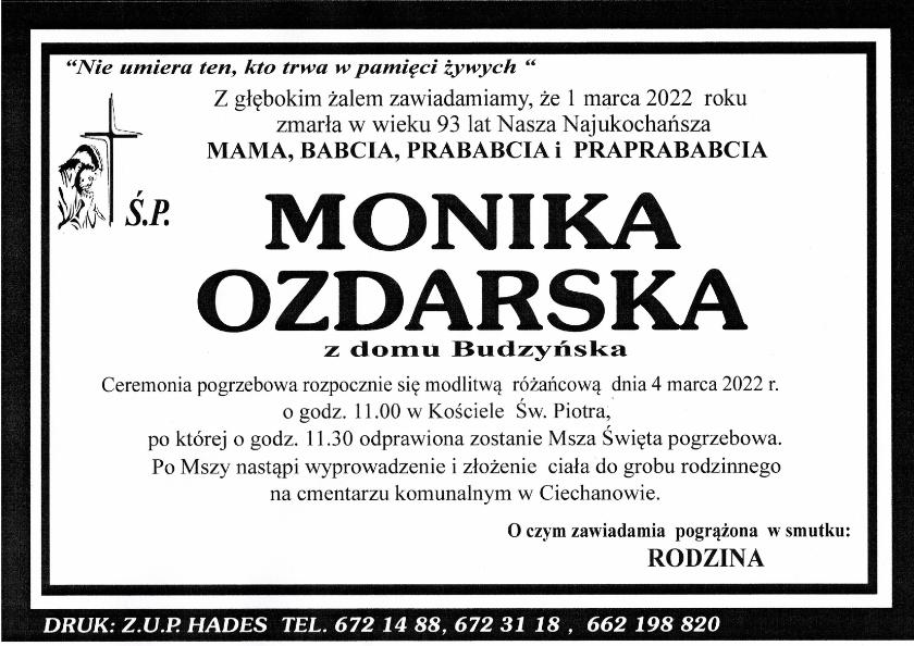 MONIKA OZDARSKA