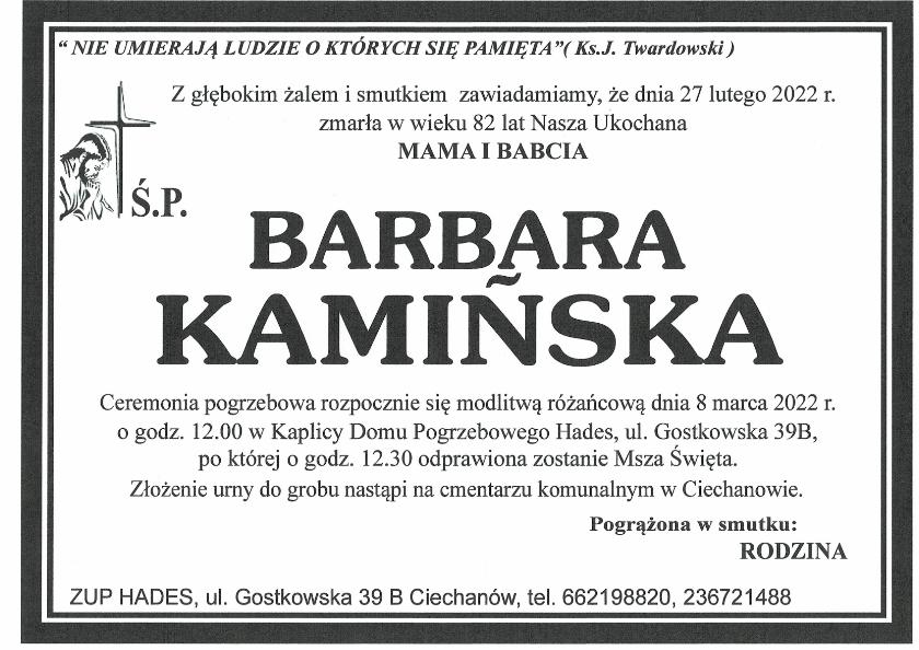 BARBARA KAMIŃSKA