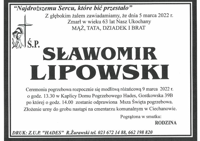 SŁAWOMIR LIPOWSKI
