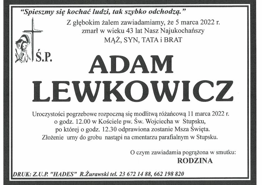 ADAM LEWKOWICZ