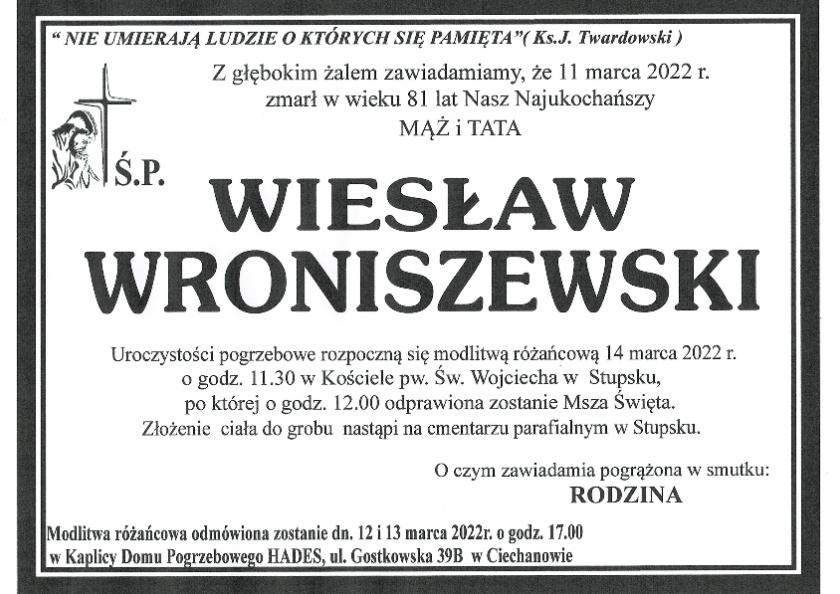 WRONISZEWSKI WIESŁAW