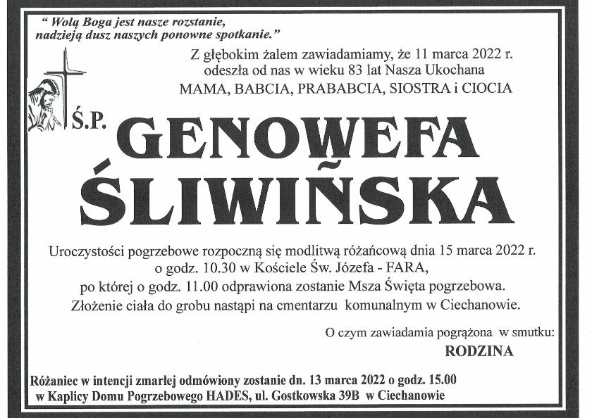 GENOWEFA ŚLIWIŃSKA