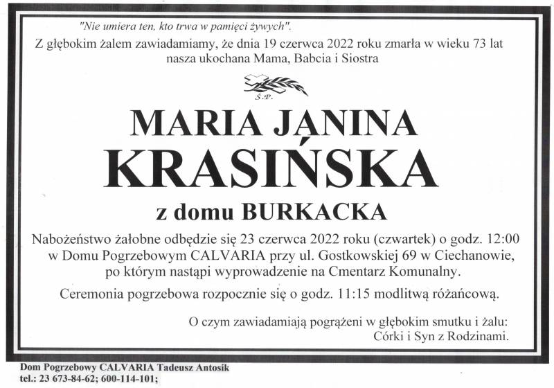 Maria Janina Krasińska