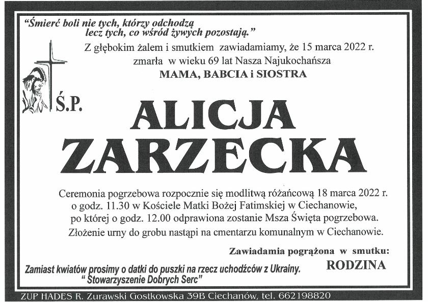 ALICJA ZARZECKA
