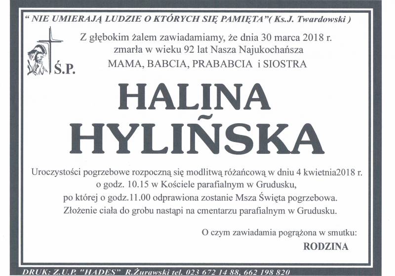 HALINA HYLIŃSKA