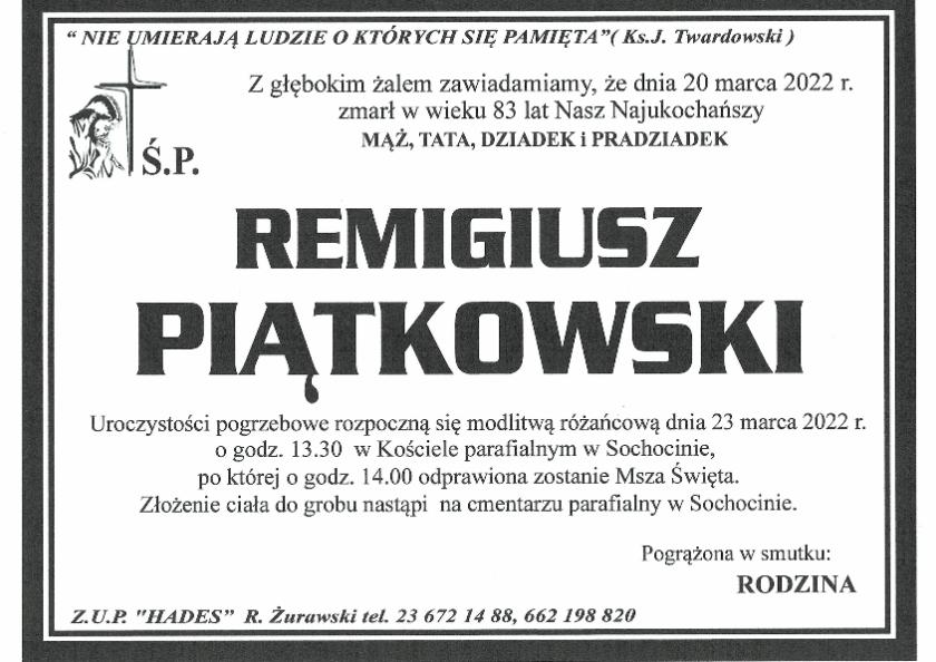 REMIGIUSZ PIĄTKOWSKI