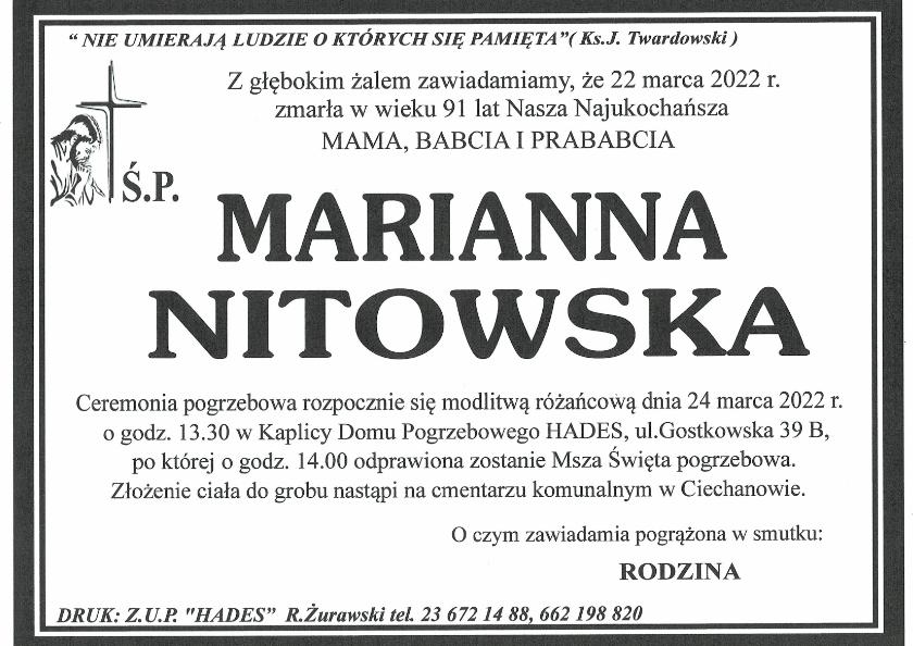 MARIANNA NITOWSKA