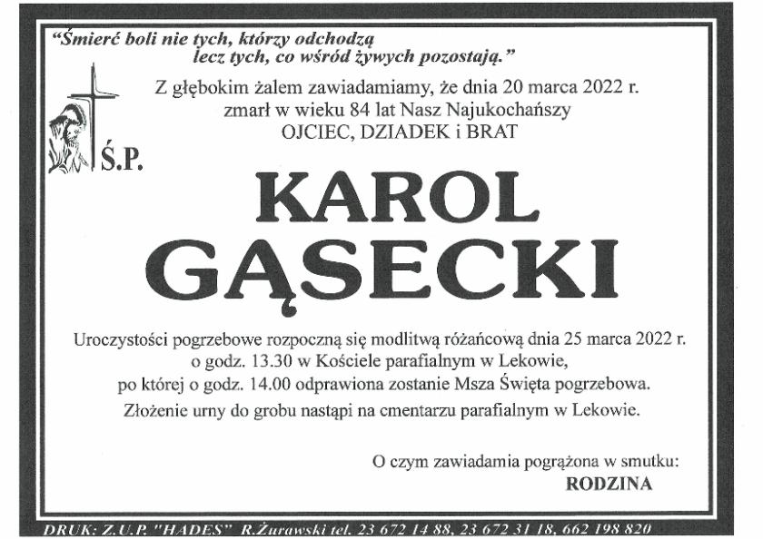 KAROL GĄSECKI