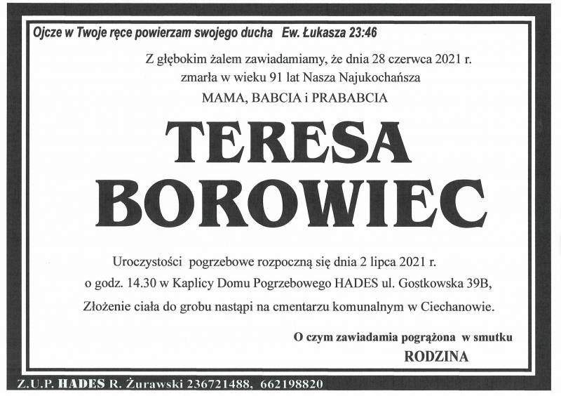 TERESA BOROWIEC