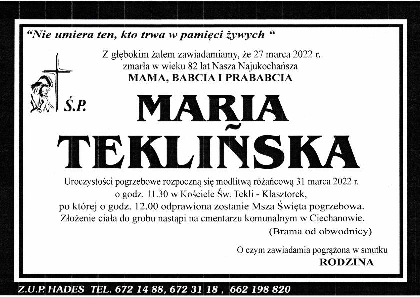 MARIA TEKLIŃSKA