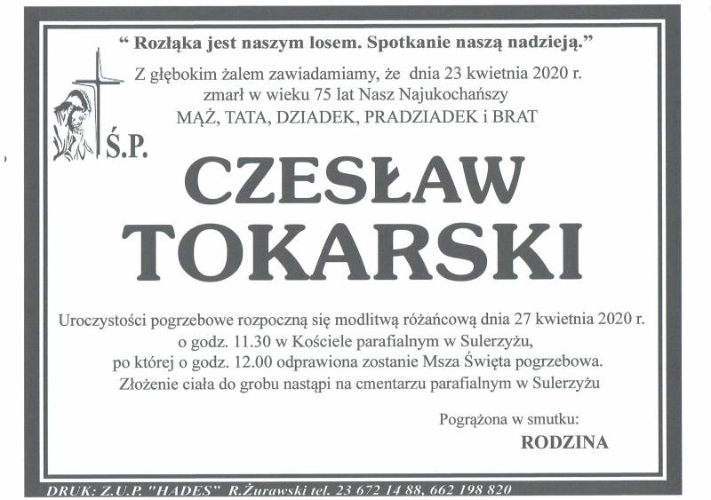 CZESŁAW TOKARSKI