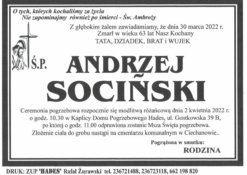 ANDRZEJ SOCIŃSKI