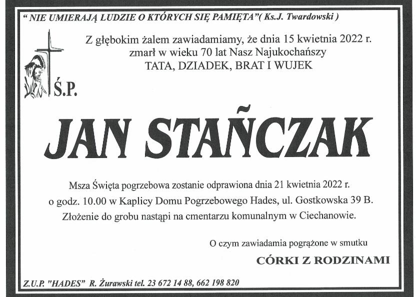 JAN STAŃCZAK