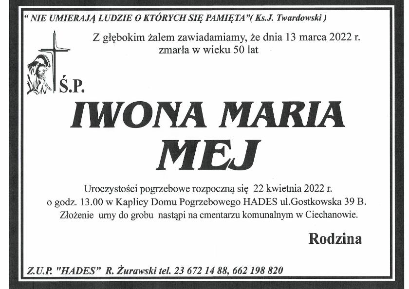 IWONA MARIA MEJ