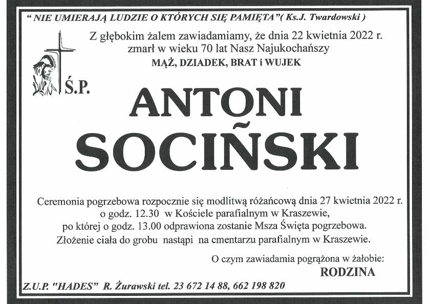 ANTONI SOCIŃSKI