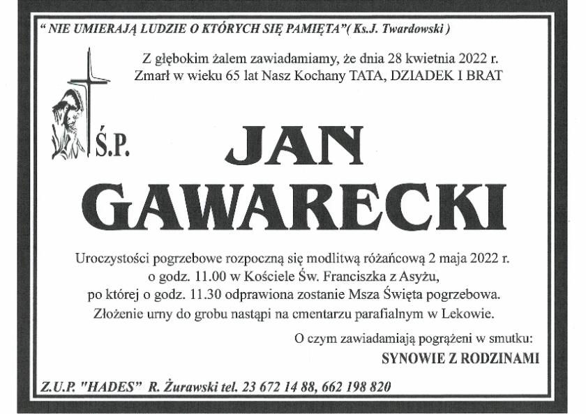 JAN GAWARECKI