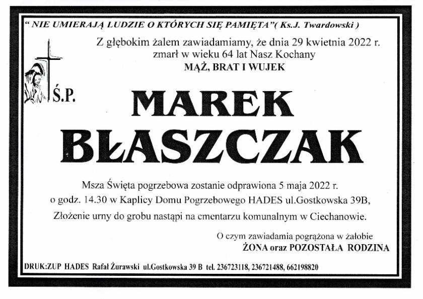 MAREK BŁASZCZAK