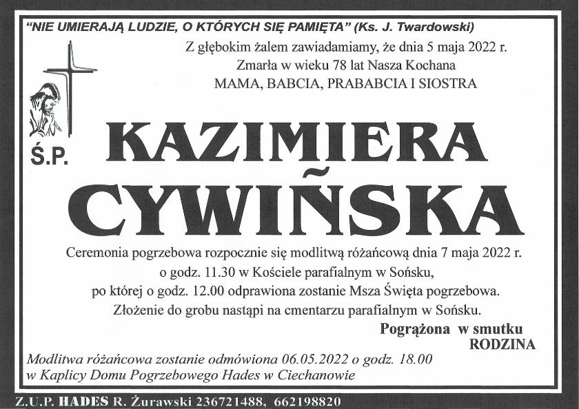 KAZIMIERA CYWIŃSKA