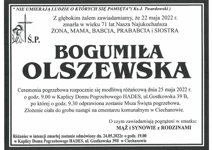 BOGUMIŁA OLSZEWSKA