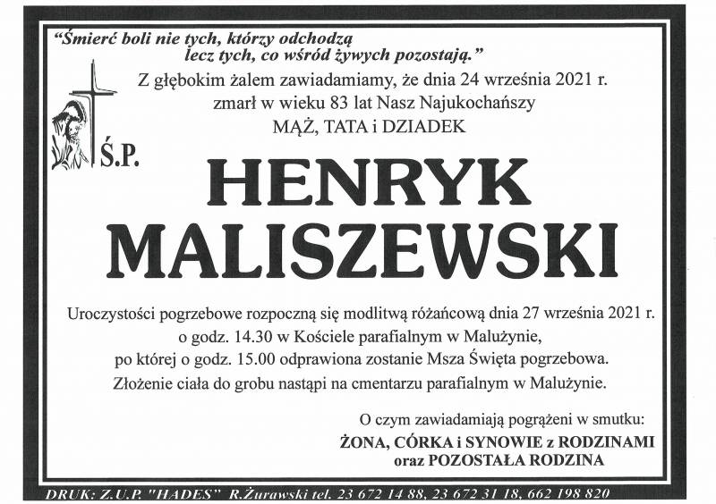 HENRYK MALISZEWSKI