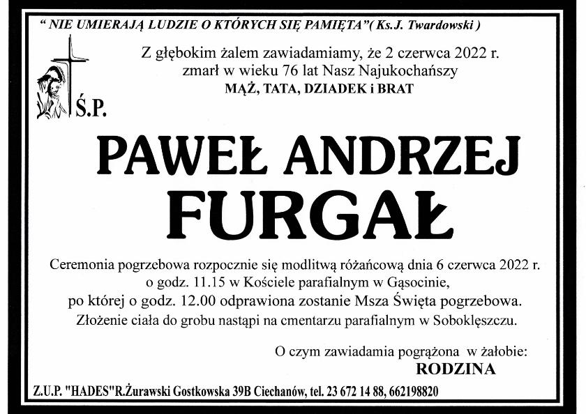 PAWEŁ ANDRZEJ FURGAŁ