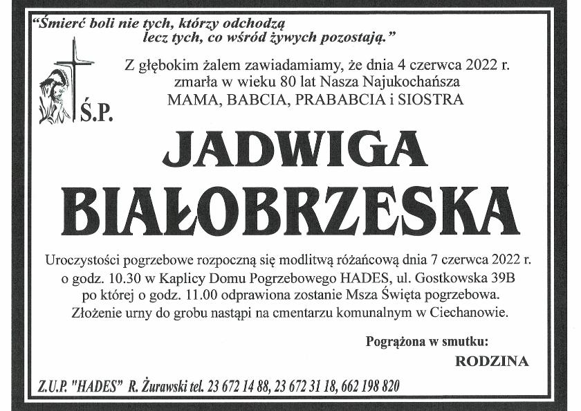 JADWIGA BIAŁOBRZESKA