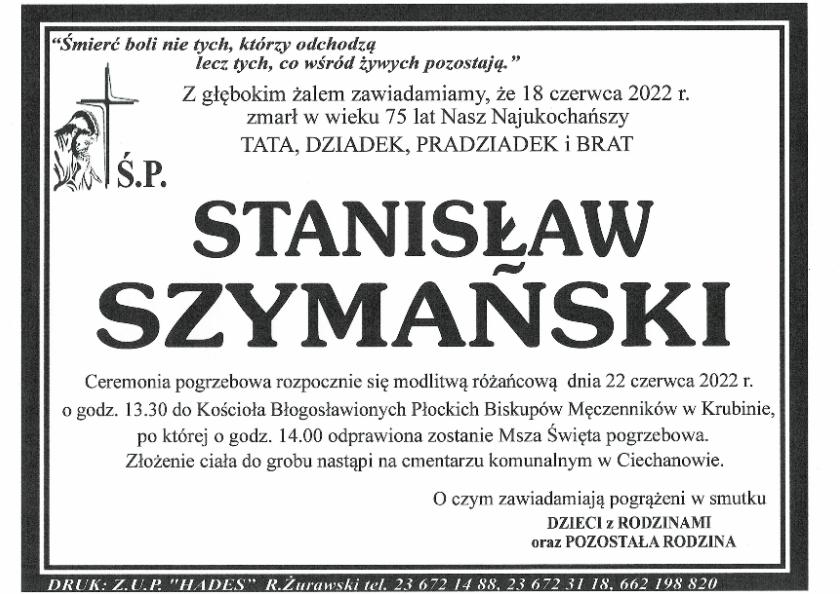 STANISŁAW SZYMAŃSKI