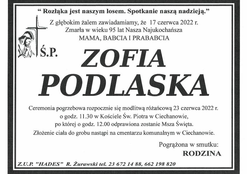 ZOFIA PODLASKA