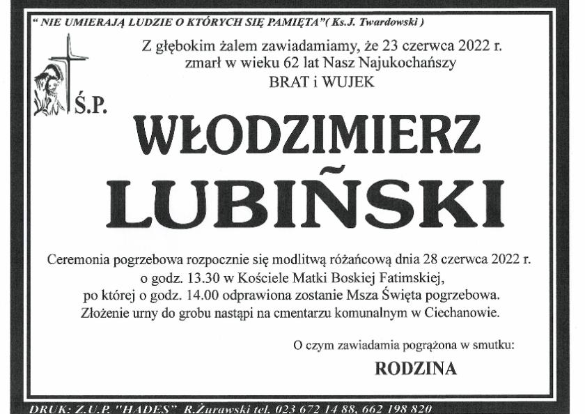 WŁODZIMIERZ LUBIŃSKI