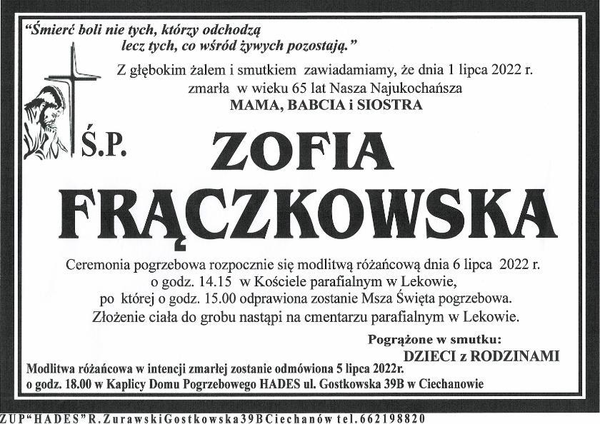 ZOFIA FRĄCZKOWSKA