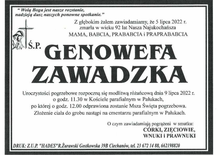 GENOWEFA ZAWADZKA