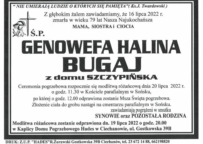 GENOWEFA HALINA BUGAJ