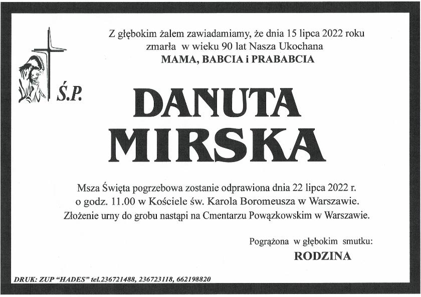 DANUTA MIRSKA