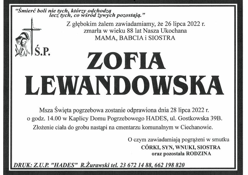 ZOFIA LEWANDOWSKA