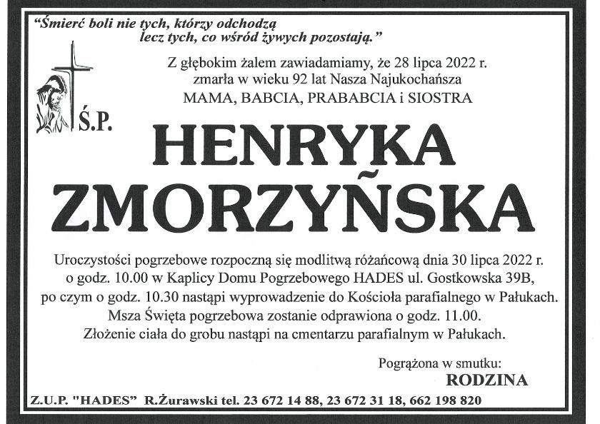 HENRYKA ZMORZYŃSKA