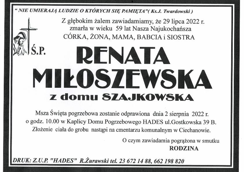 RENATA MIŁOSZEWSKA