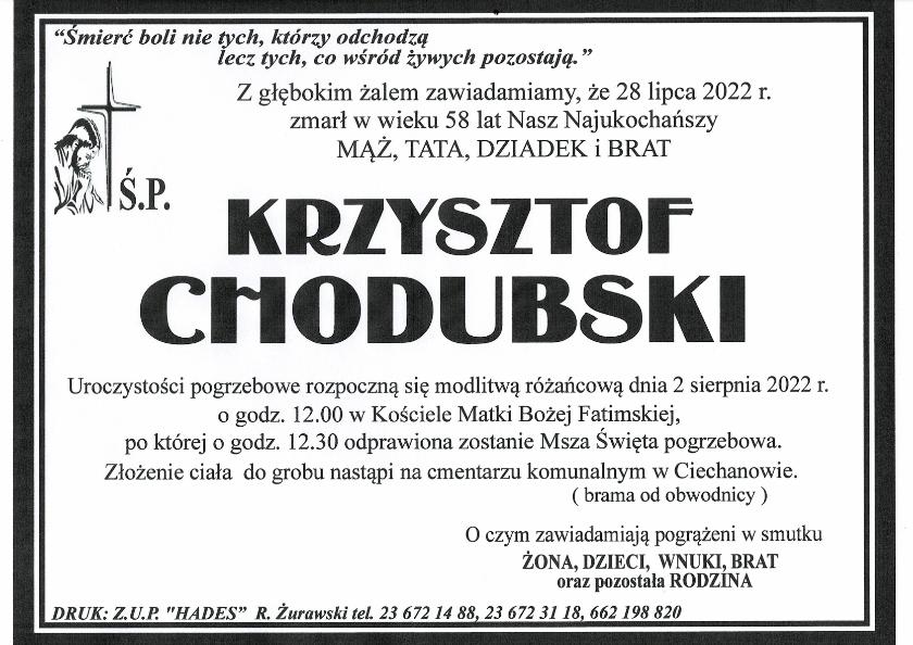 KRZYSZTOF CHODUBSKI