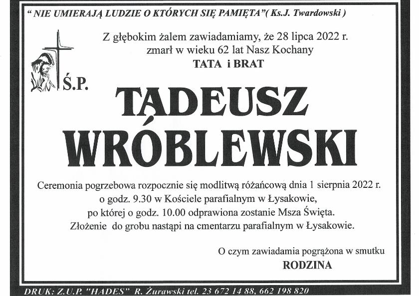 TADEUSZ WRÓBLEWSKI
