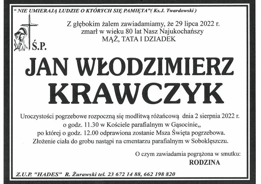 JAN WŁODZIMIERZ KRAWCZYK