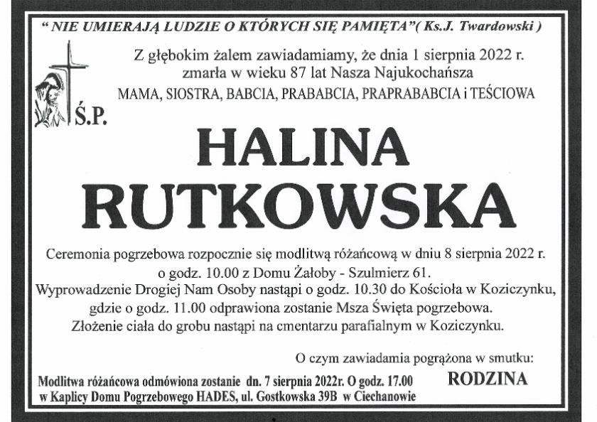 HALINA RUTKOWSKA