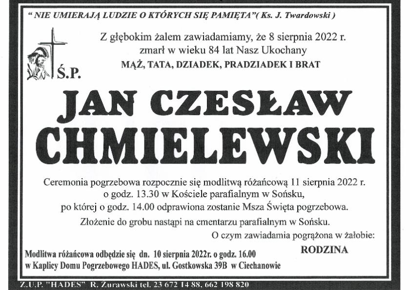 JAN CZESŁAW CHMIELEWSKI