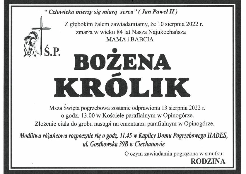 BOŻENA KRÓLIK