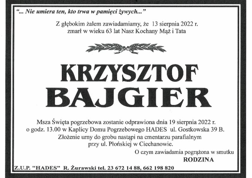 KRZYSZTOF BAJGIER